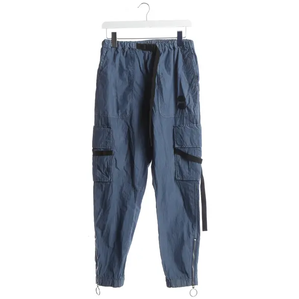 Pants, in Blue, Cotton, Off-White
