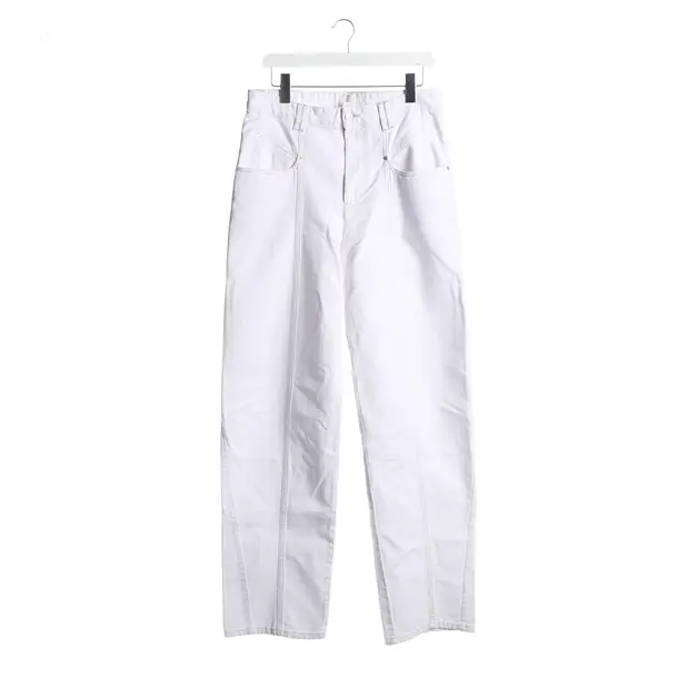 Straight Fit Jeans, in White, Cotton, Isabel Marant
