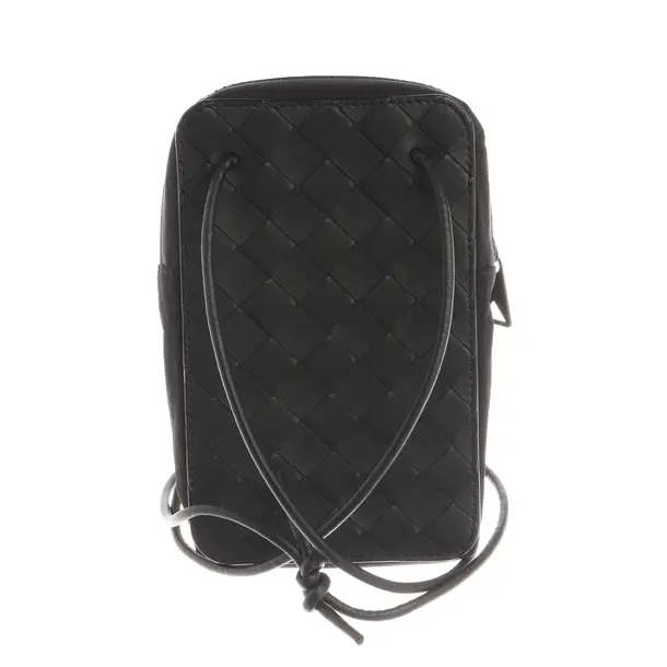 Phone Bag, in Black, Polyimide, Bottega Veneta