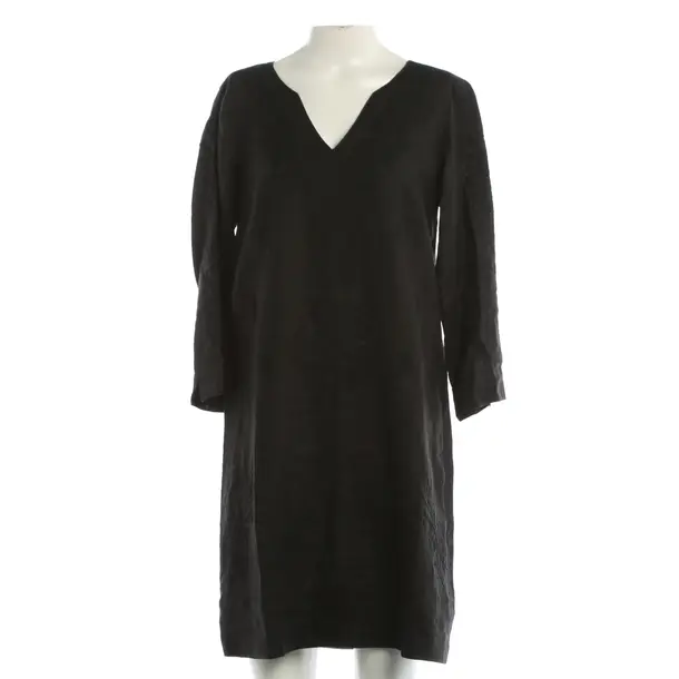 Dress, in Black, Linen, FFC