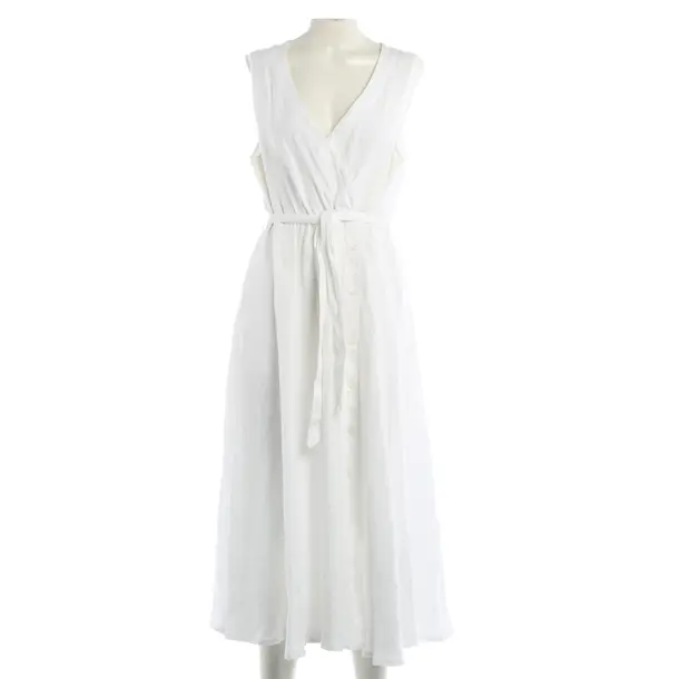Dress, in White, Linen, Riani