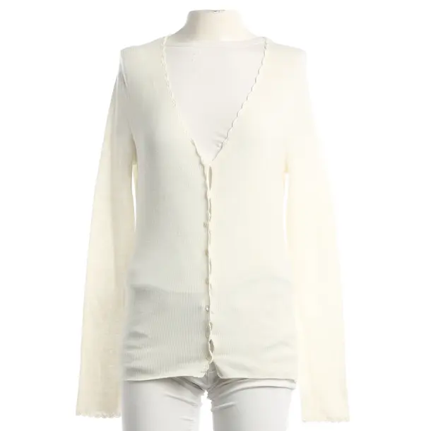 Cardigan, in Cream, Cotton, Marc Cain