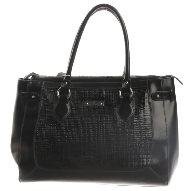 Shoulder Bag, in Black, Leather, Aigner