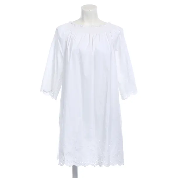 Dress, in White, Cotton, Steffen Schraut