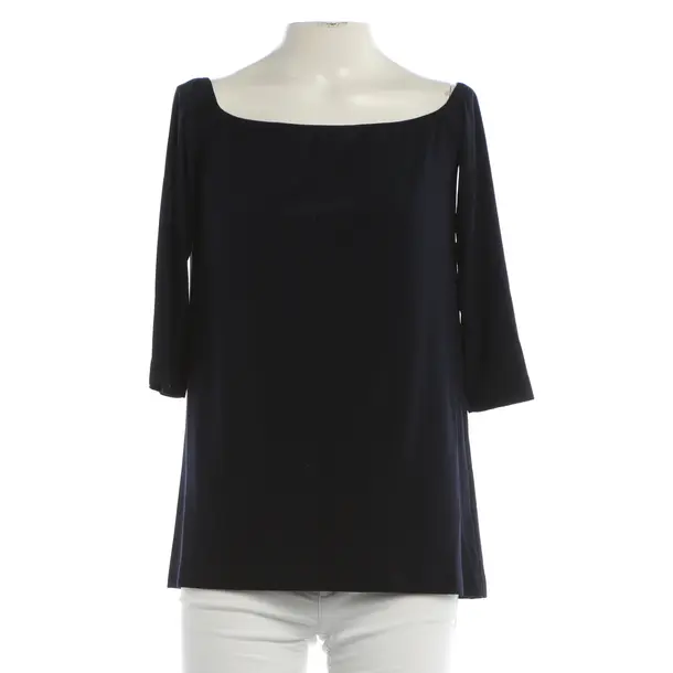 Long Sleeve Shirt, in Navy, Polyester, Norma Kamali