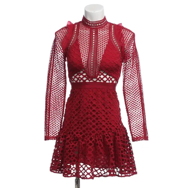 Cocktailkleid, in Rot, Polyester, self-portrait
