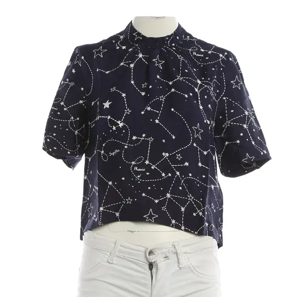 Blouse, in Navy, Viscose, Sandro