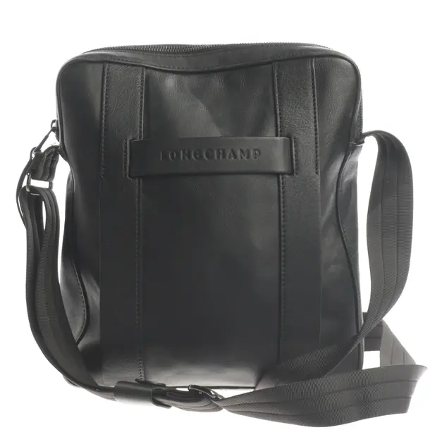 Messenger Bag, in Black, Leather, Longchamp