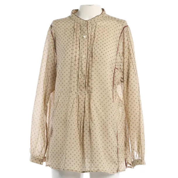 Blouse, in Light Brown, Cotton, Closed