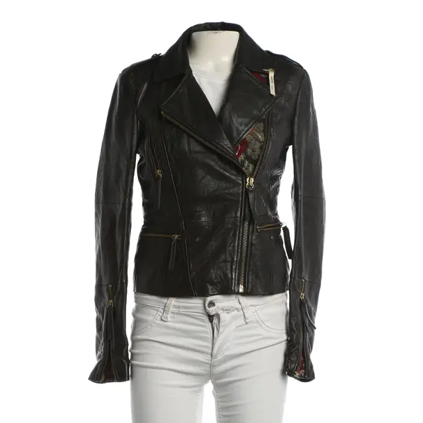 Lederjacke, in Schwarz, Leder, Hugo Boss Orange