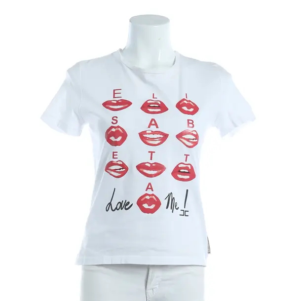 Shirt, in White, Cotton, Elisabetta Franchi