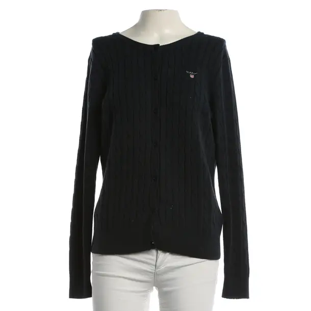 Cardigan, in Navy, Cotton, Gant