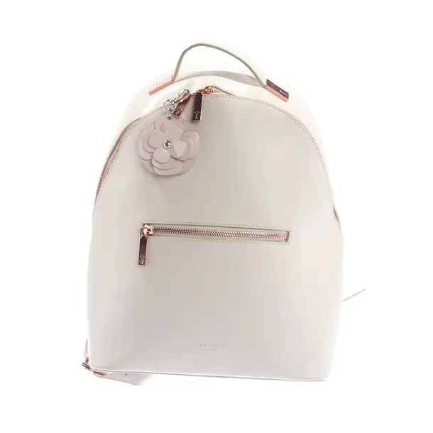 Backpack, in Light Gray, Leather, Ted Baker