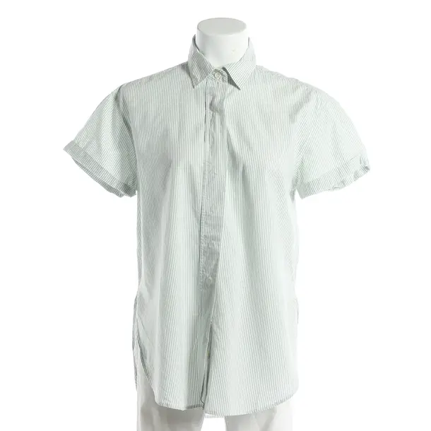 Blouse, in Green, Cotton, Closed