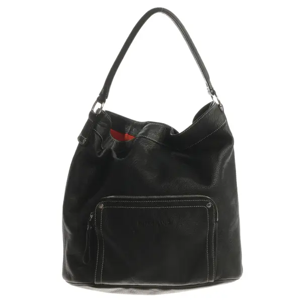 Schultertasche, in Schwarz, Leder, Longchamp