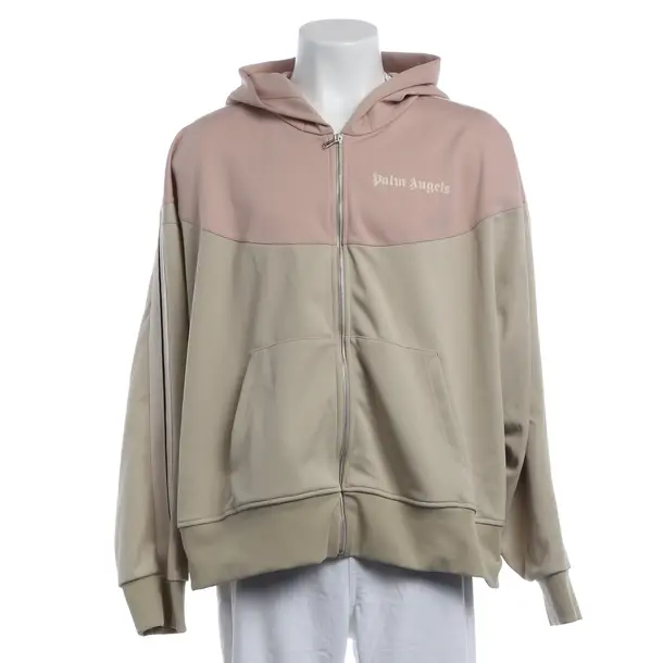 Zip-Up Hoodie, in Camel, Polyester, Palm Angels