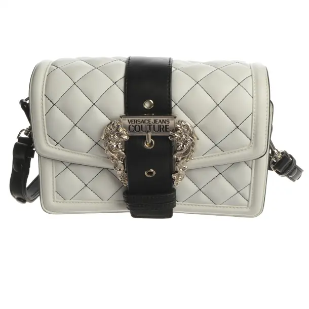 Schultertasche, in Weiß, Leder, Versace Jeans Couture