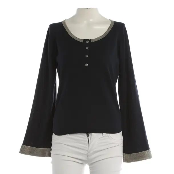 Blouse, in Navy, Cotton, Salvatore Ferragamo
