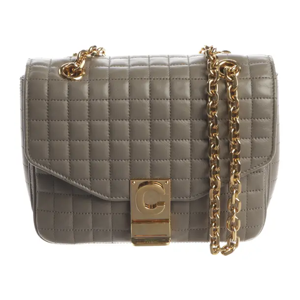 Shoulder Bag, in Gray, Leather, Céline