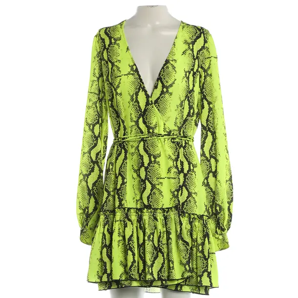 Dress, in Light Green, Polyester, Off-White