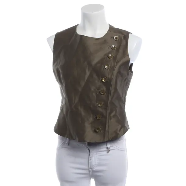 Top, in Green, Linen, Pauw