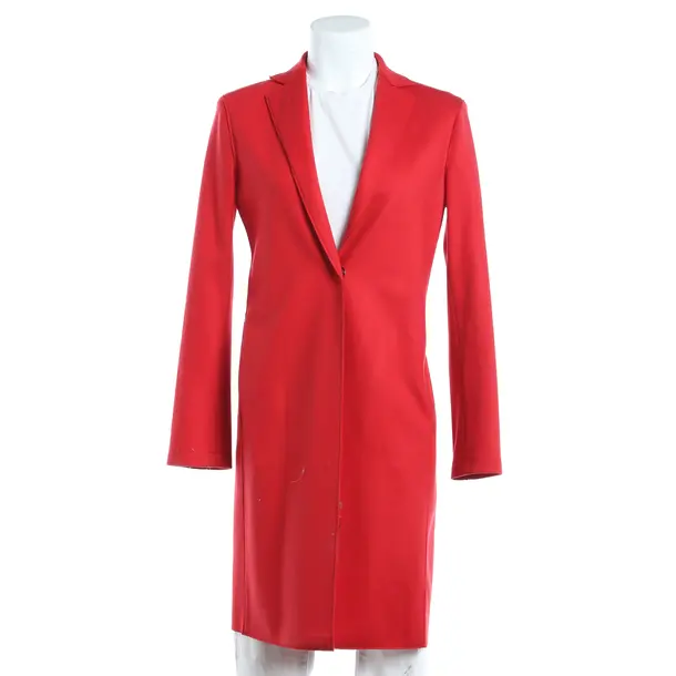 Mid-Season Coat, in Red, Wool, Harris Wharf London