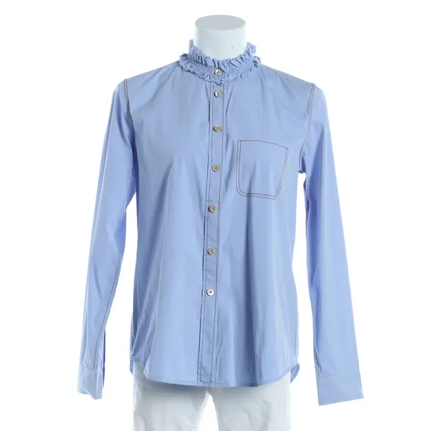Bluse, in Hellblau, Baumwolle, Caliban