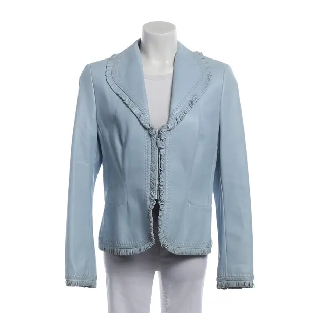 LeatherJacket, in Blue, Leather, Escada