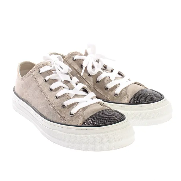 Sneaker, in Beige, Brunello Cucinelli