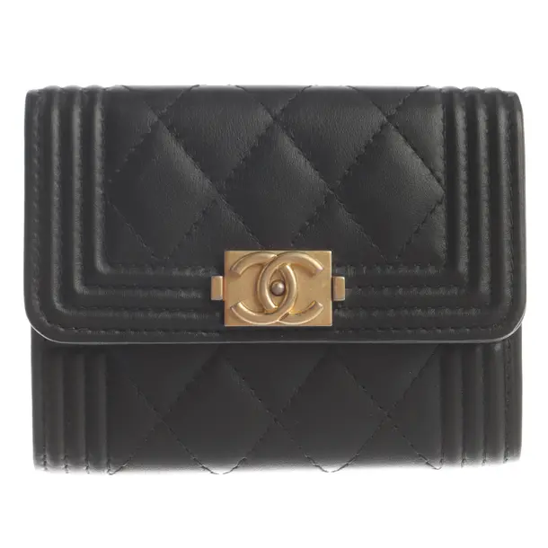 Geldbörse, in Schwarz, Leder, Chanel