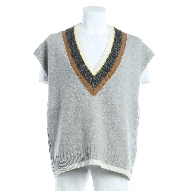 Sweater Vest, in Gray, Wool, Closed