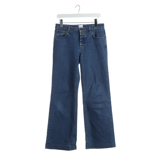 Jeans a zampa larga, in Blu, Cotone, Chiuso