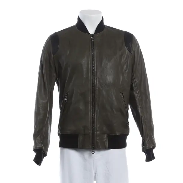 Giacca in pelle, in Verde scuro, Pelle, Hugo Boss Arancione