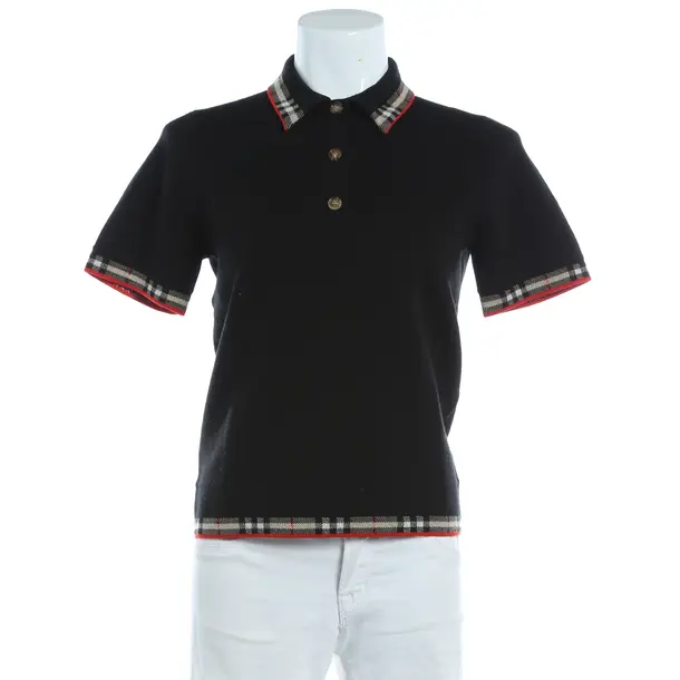 Polo Shirt, in Black, Wool, Burberry