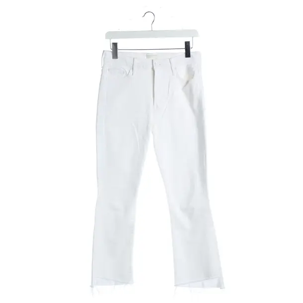 Jeans straight fit, in Bianco, Cotone, Madre