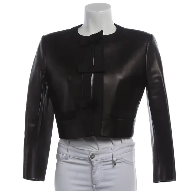 LeatherJacket, in Black, Leather, Miu Miu