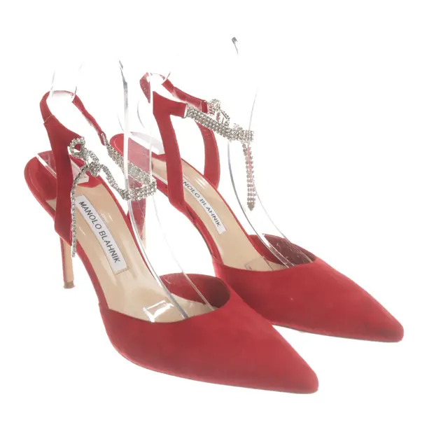 Slingbacks, in Red, Manolo Blahnik