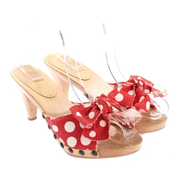 Heeled Sandals, in Red, Miu Miu