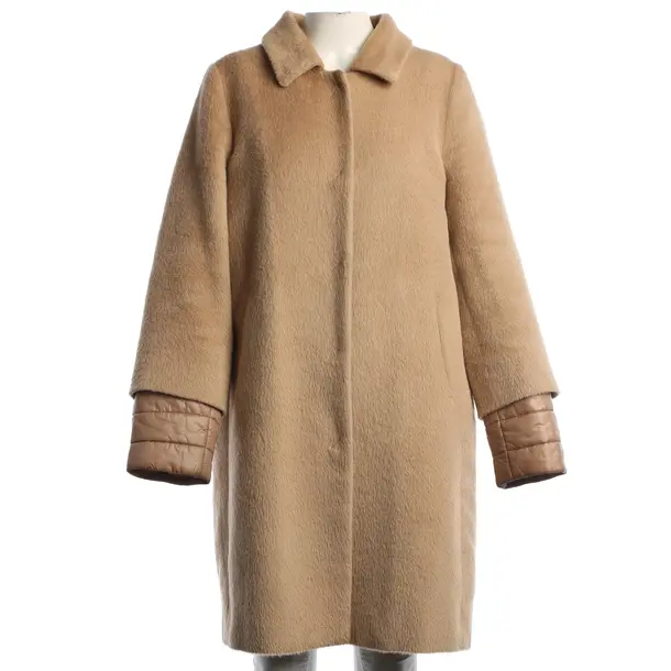 Mid-Season Coat, in Camel, Wool, Herno