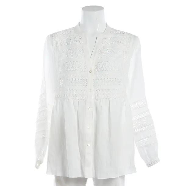 Blouse, in White, Linen, Hemisphere