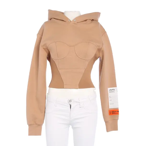 Hooded Sweatshirt in Brown, Cotton, Heron Preston