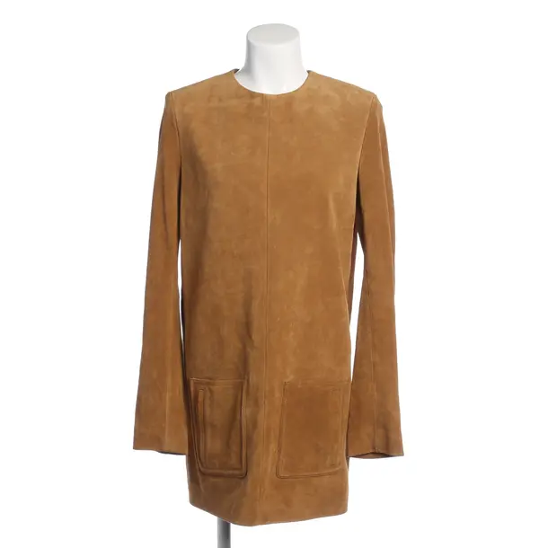 Kleid in Braun, Leder, Saint Laurent