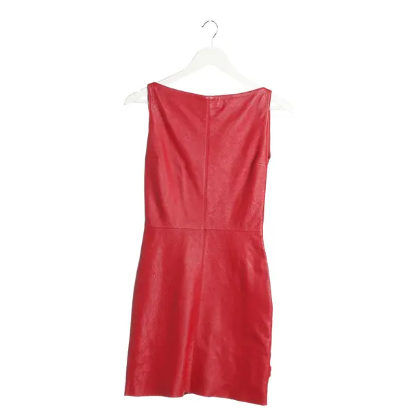 Cocktailkleid in Rot, Leder, Saint Laurent