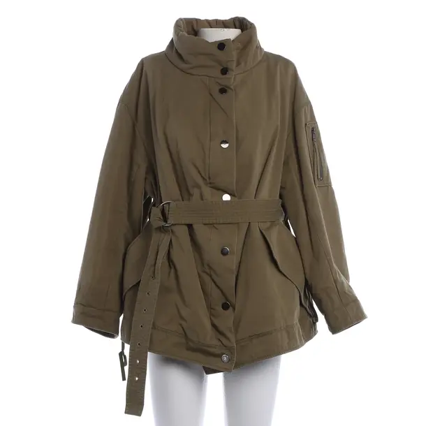 Mid-Season Jacket, in Dark Green, Cotton, Dorothee Schumacher