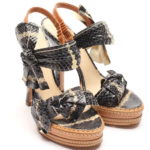 Heeled Sandals in Multicolored, , Prada