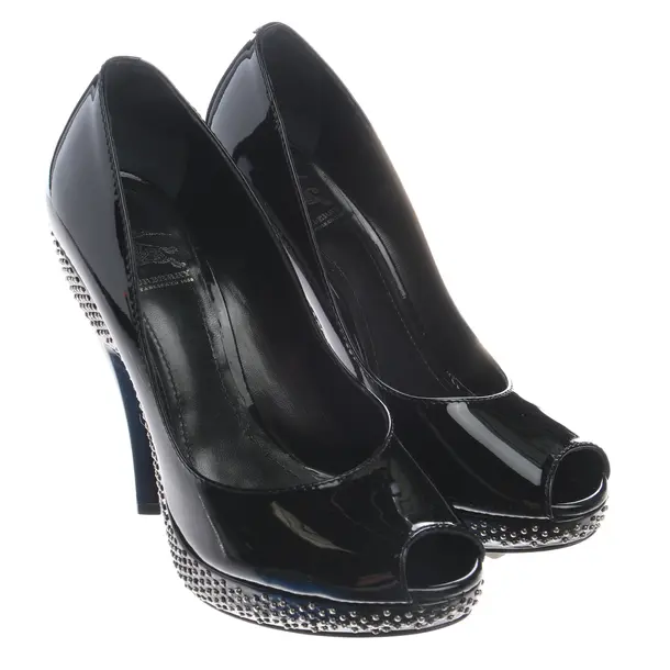 Peep Toes in Black, , Burberry