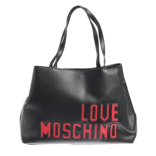 Shopper Bag in Black, Polyester, Love Moschino