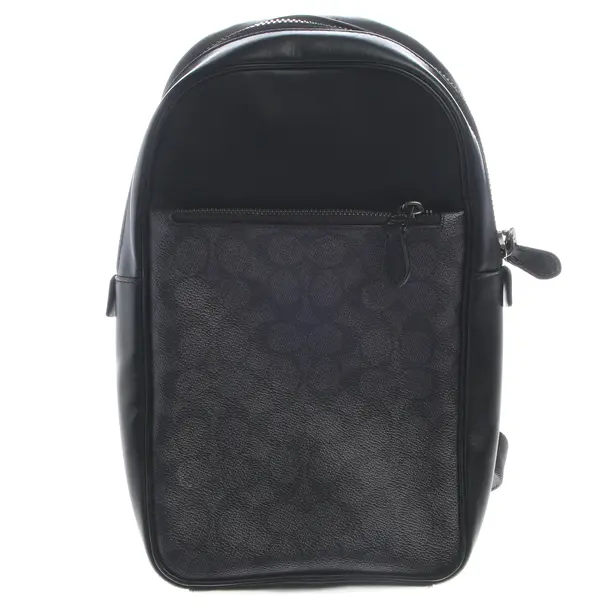 Umhängetasche in Schwarz, Leder, Coach