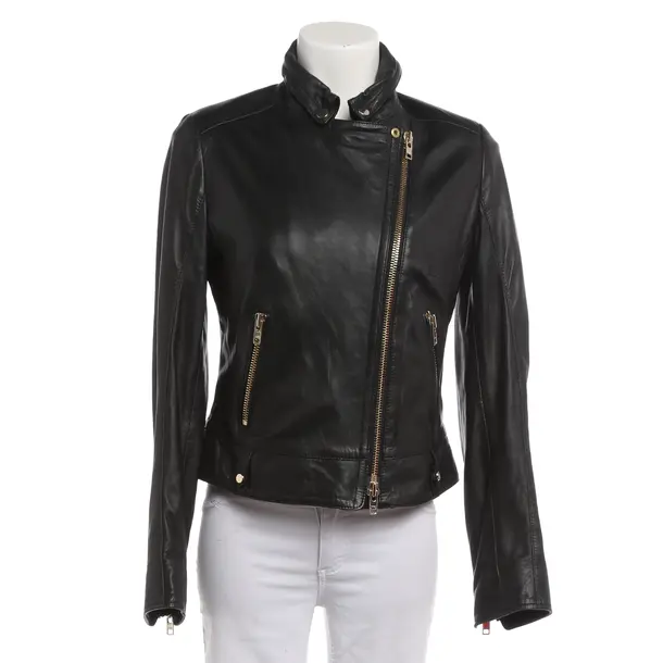 Giacca in pelle, in Nero, Pelle, Schyia