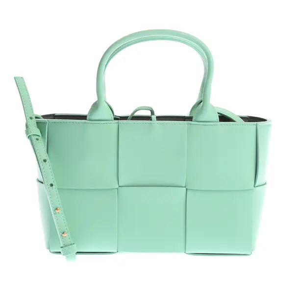 Handtasche in Grün, Leder, Bottega Veneta